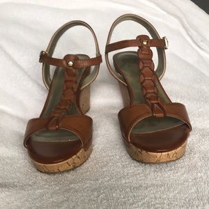 Cork wedge shoes